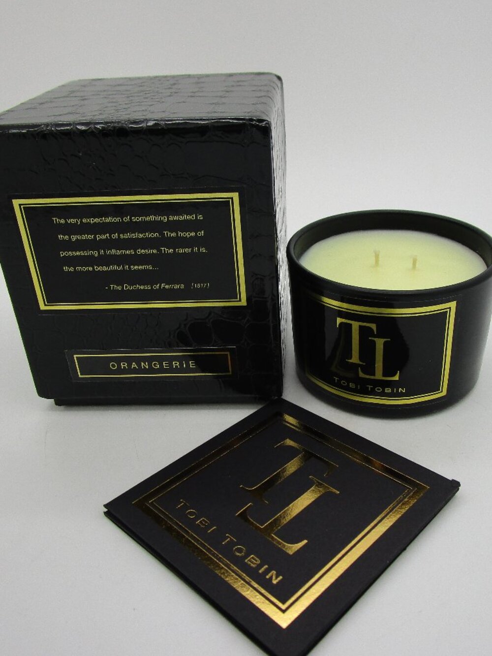 Tobi Tobin ORANGERIE 4 oz 2-Wick Luxury Scented Candles NEW